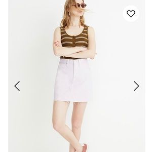 Madewell Rigid Denim Skirt Lilac